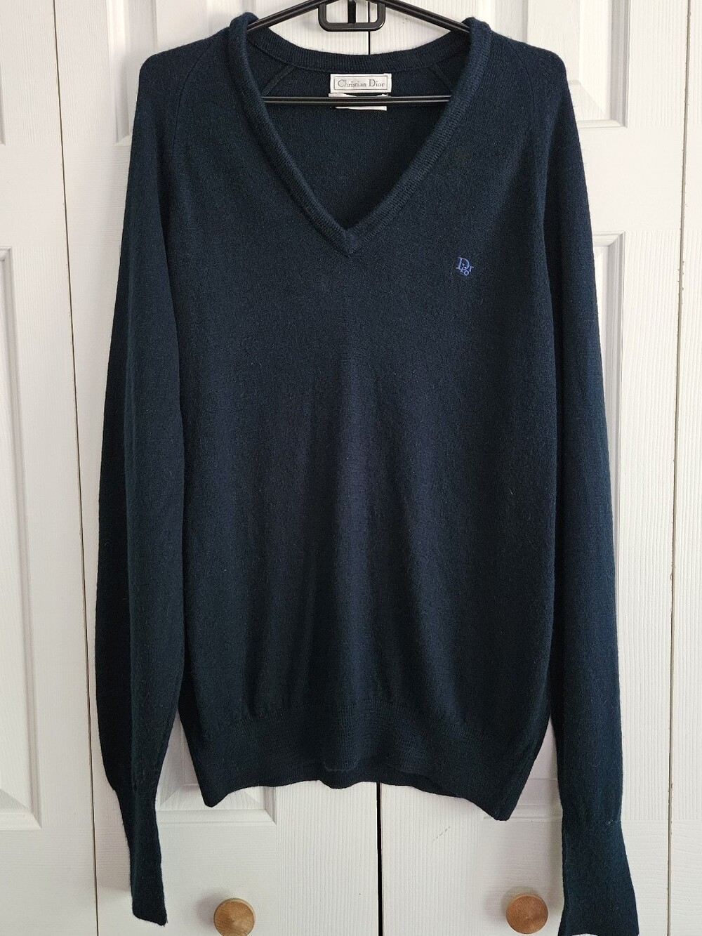 Dior Men’s Navy V-Neck Sweater